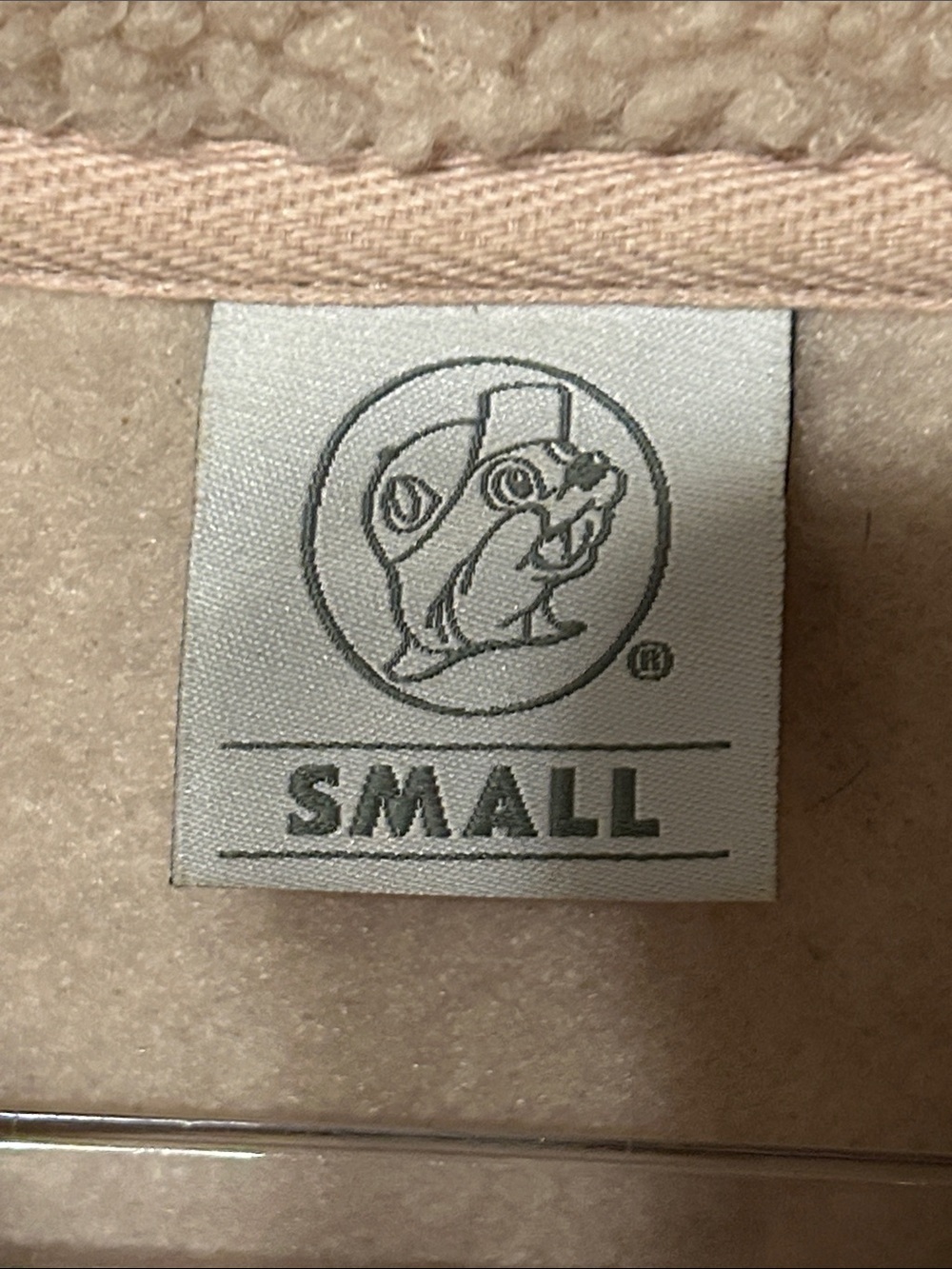 🧩Buc-ee’s Sherpa Half zip pullover color block animal cheetah print size S GUC - Picture 7 of 9